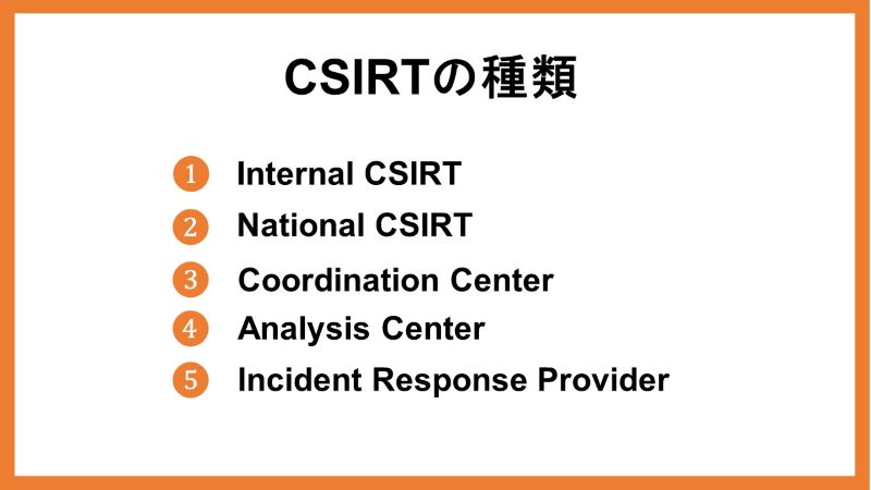 CSIRTの種類